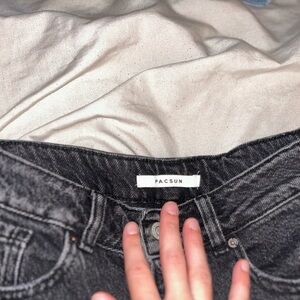 Black pacsum flare shorts